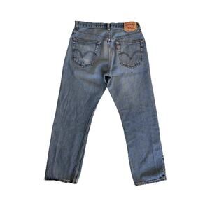 Worn In Levi's 505 Jeans Size 34/29 Medium Wash Regular Fit Straight Leg